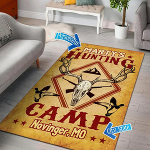Personalize Vintage Hunting Camp Rug 05221