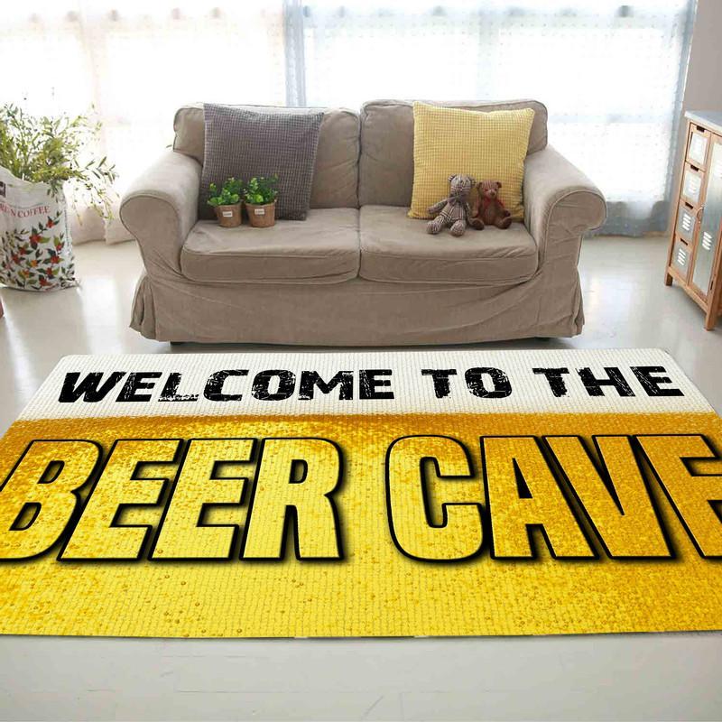 Welcome To Beer Cave Rug 06110 – Camellia Print