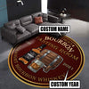 Personalized Bourbon Tasting Room Living Room Round Mat Circle Rug 07047