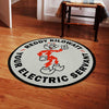 Electric Funny Living Room Round Mat Circle Rug 06895
