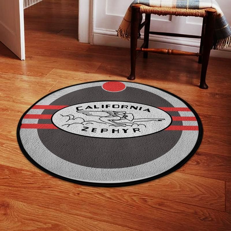 Czrr Living Room Round Mat Circle Rug California Zephyr Railroad 04762