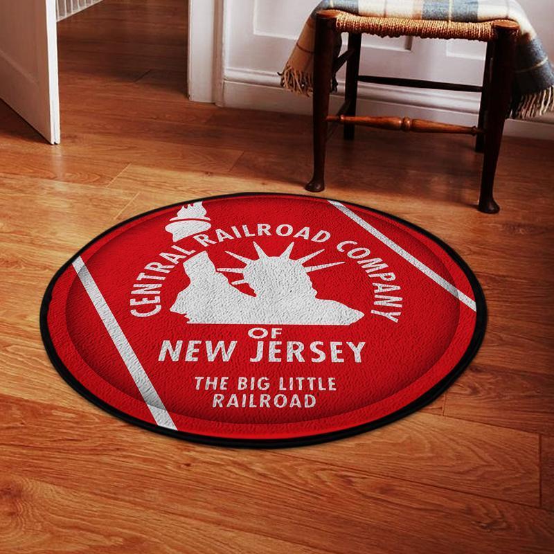 Cnj Living Room Round Mat Circle Rug Central Railroad Of New Jersey Railroad 04544