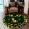 Personalized Tequila Cigar Bar Living Room Round Mat Circle Rug 07002