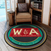 Warr Living Room Round Mat Circle Rug Western & Atlantic Railroad 04761