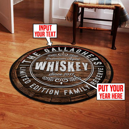 Personalized Whiskey Limited Edition Living Room Round Mat Circle Rug 05828