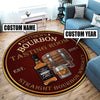Personalized Bourbon Tasting Room Living Room Round Mat Circle Rug 07047
