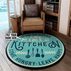 Personalized Kitchen Come Hungry Leave Happy Living Room Round Mat Circle Rug 05507