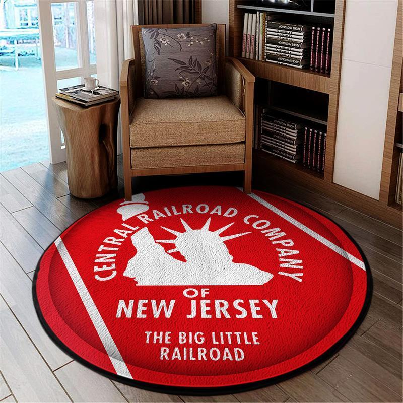 Cnj Living Room Round Mat Circle Rug Central Railroad Of New Jersey Railroad 04544