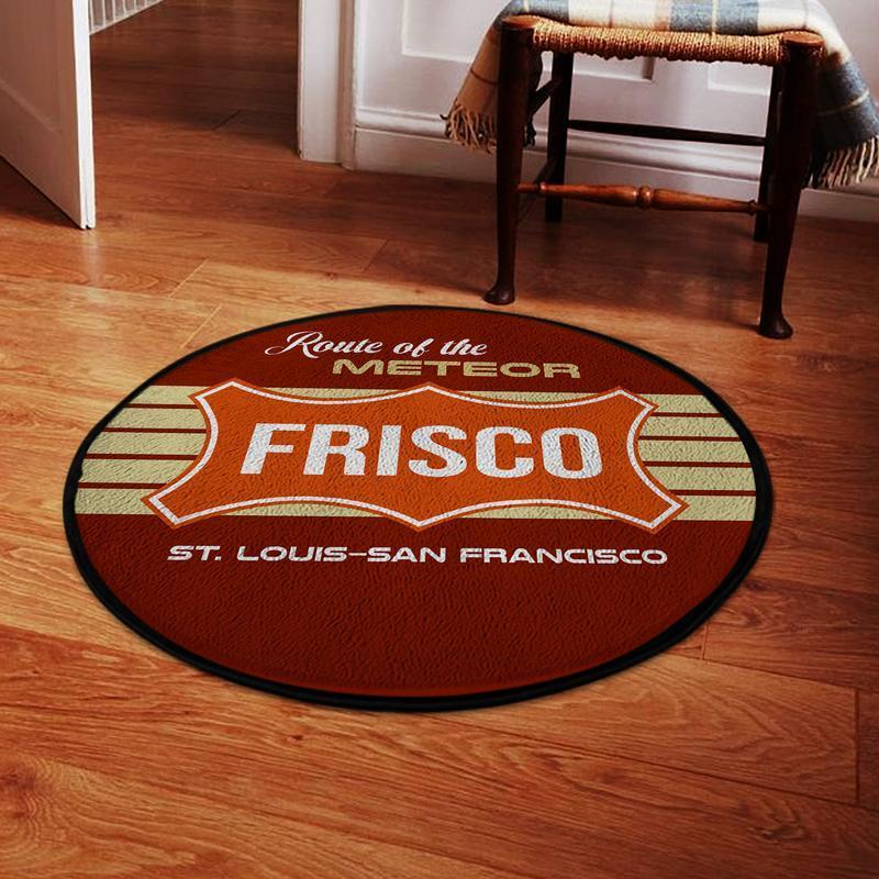Frisco Living Room Round Mat Circle Rug Frisco Rr St. Louis���San Francisco Railway Railroad 04578