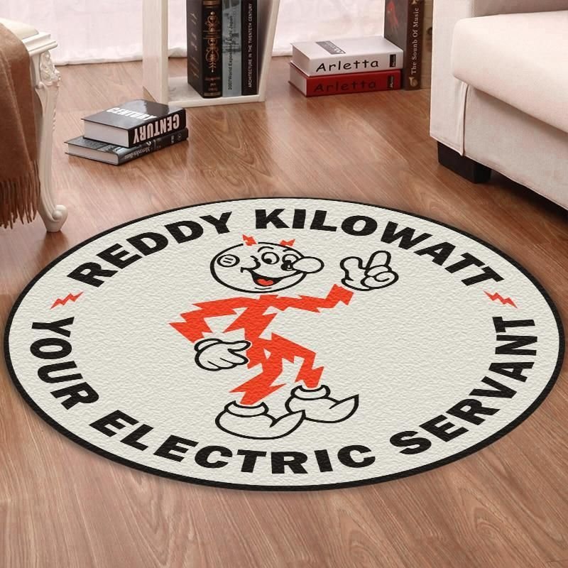 Electric Funny Living Room Round Mat Circle Rug 06895