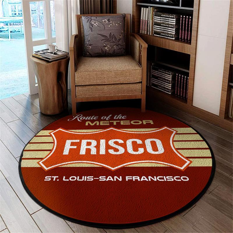 Frisco Living Room Round Mat Circle Rug Frisco Rr St. Louis���San Francisco Railway Railroad 04578