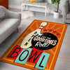 Bowling Let The Goodtimes Rool Living Room Round Mat Circle Rug 06114