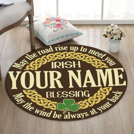 Personalized Irish Blessing Living Room Round Mat Circle Rug 06861