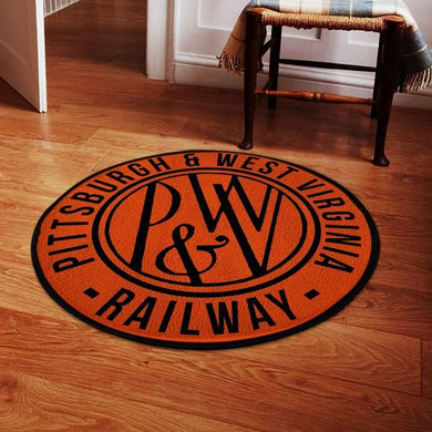 Pittsburgh Living Room Round Mat Circle Rug Pittsburgh & West Virginia Railway 04650