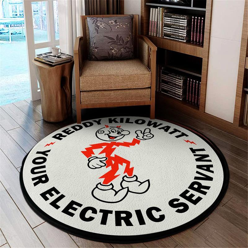 Electric Funny Living Room Round Mat Circle Rug 06895