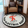 Electric Funny Living Room Round Mat Circle Rug 06895