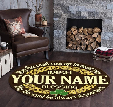 Personalized Irish Blessing Living Room Round Mat Circle Rug 06861