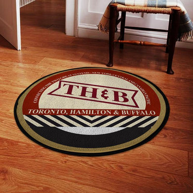 Thbrr Living Room Round Mat Circle Rug Toronto, Hamilton, & Buffalo Railroad 04662