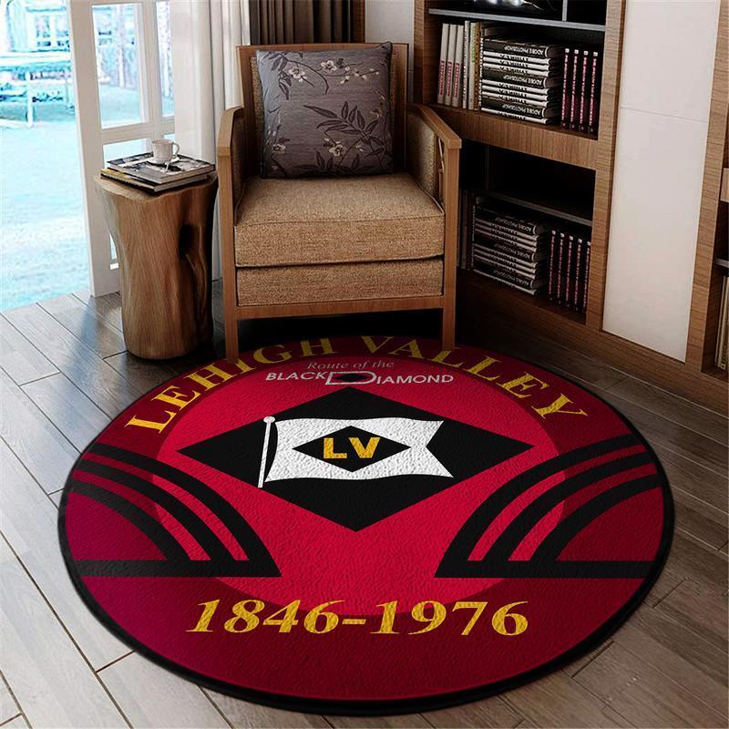 Lehigh Living Room Round Mat Circle Rug Lehigh Valley Railroad 04503