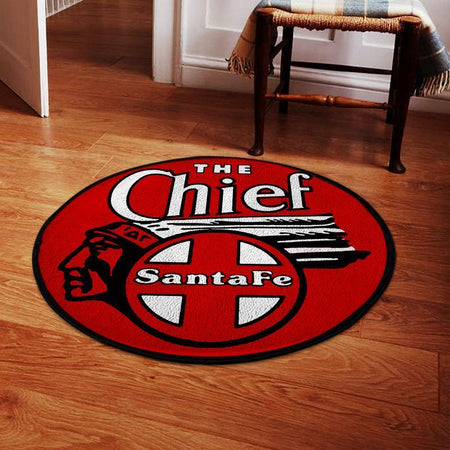 Santafe Living Room Round Mat Circle Rug The Chief Santa Fe Railroad 04284