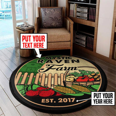 Personalized Farm Living Room Round Mat Circle Rug 05609