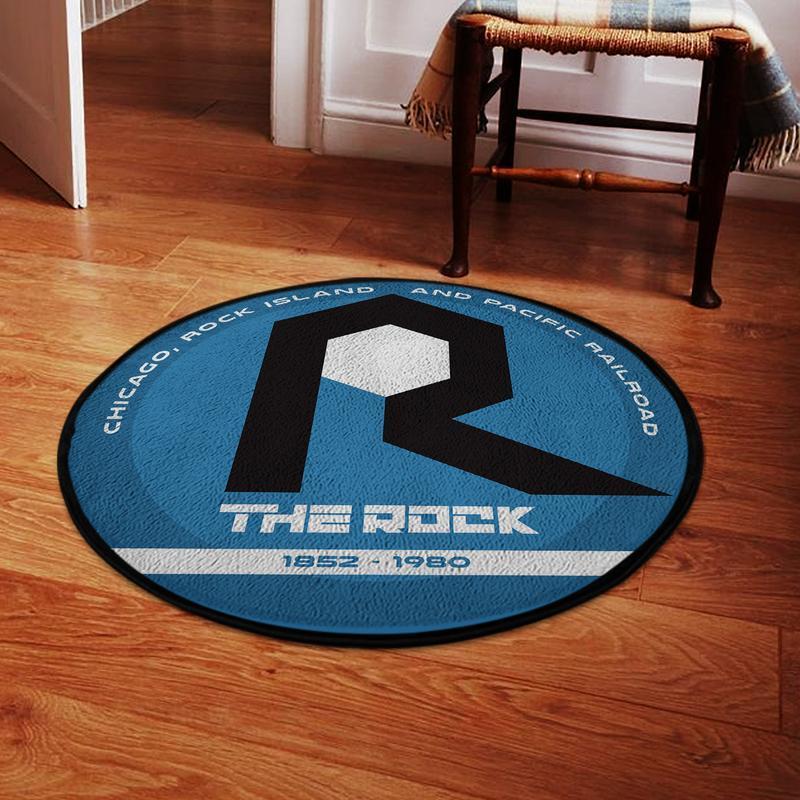 Rockisland Living Room Round Mat Circle Rug Rock Island Railroad 04494
