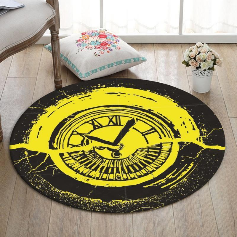 Btf Living Room Round Mat Circle Rug Back To The Future Marty Mcfly Delorean Dmc Bttf 02061