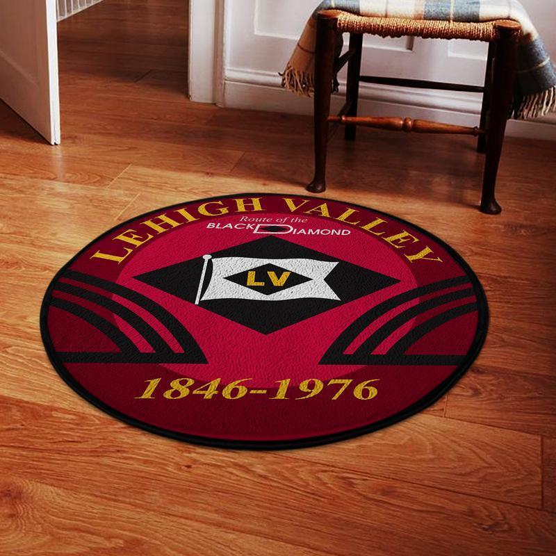 Lehigh Living Room Round Mat Circle Rug Lehigh Valley Railroad 04503