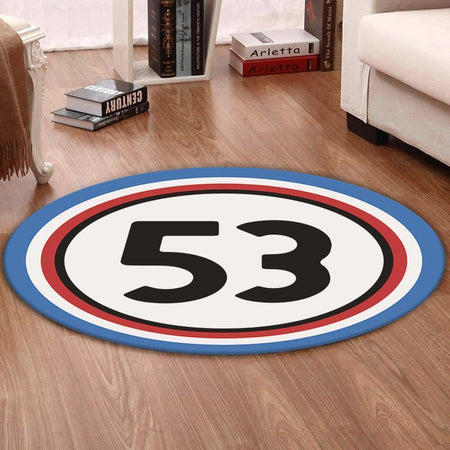 Lovebug Living Room Round Mat Circle Rug The Love Bug Herbie Beetle 03540
