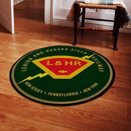 Lehigh Living Room Round Mat Circle Rug Lehigh & Hudson River Railway 04715