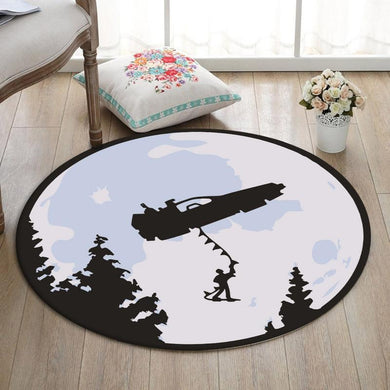 Btf Living Room Round Mat Circle Rug Back To The Future Marty Mcfly Delorean Dmc Bttf 02275