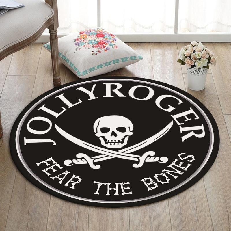 Jolly Roger Fear The Bones Living Room Round Mat Circle Rug 06917