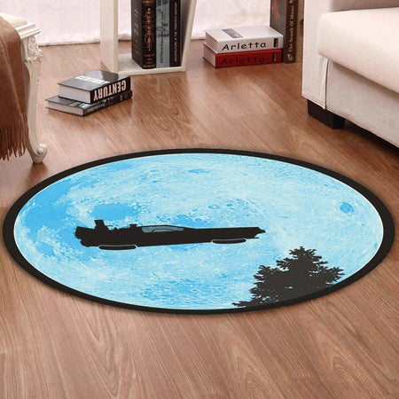 Btf Living Room Round Mat Circle Rug Back To The Future Marty Mcfly Delorean Dmc Bttf 02179