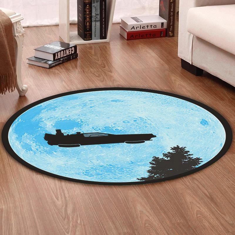 Btf Living Room Round Mat Circle Rug Back To The Future Marty Mcfly Delorean Dmc Bttf 02179