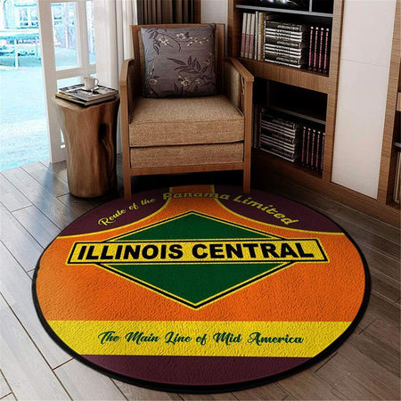 Illinois Living Room Round Mat Circle Rug Illinois Central 04538