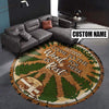 Personalized Camping Living Room Round Mat Circle Rug 07034