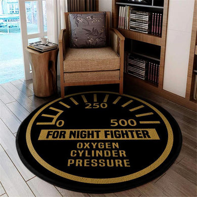 Oxygen Pressure Gauge For Ww2 Night Fighter Living Room Round Mat Circle Rug 05234