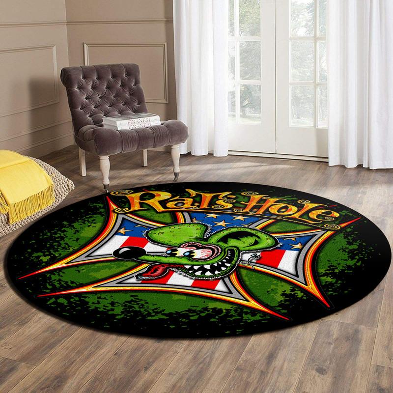 Rat's Hole Living Room Round Mat Circle Rug 07277