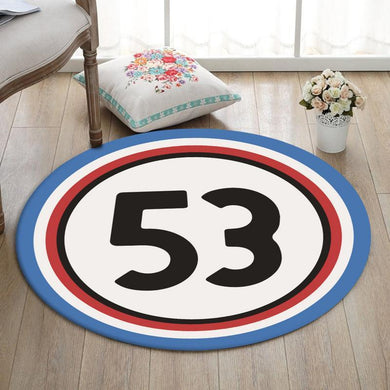 Lovebug Living Room Round Mat Circle Rug The Love Bug Herbie Beetle 03540