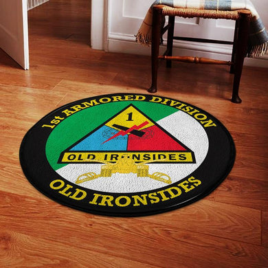 First Armored Division Living Room Round Mat Circle Rug 05227
