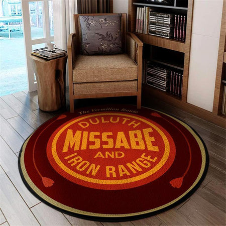 Duluth Living Room Round Mat Circle Rug Duluth, Missabe, & Iron Range Railroad 04758