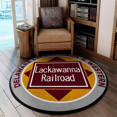 Lackawanna Railroad Living Room Round Mat Circle Rug 05238