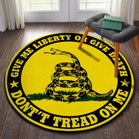 Don't Treat On Me Give Me Liberty Or Give Me Death Living Room Round Mat Circle Rug 07397