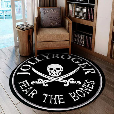 Jolly Roger Fear The Bones Living Room Round Mat Circle Rug 06917