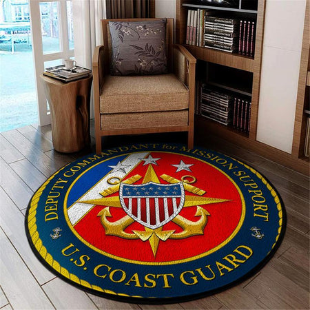 United States Coast Guard Living Room Round Mat Circle Rug 05167