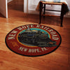New Hope Railroad Living Room Round Mat Circle Rug 05134
