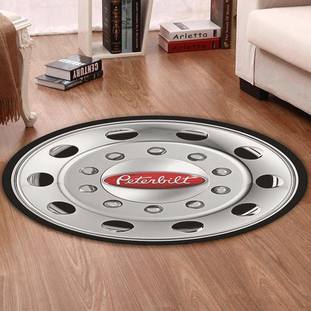 Pete Living Room Round Mat Circle Rug Peterbilt Truck 02047