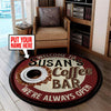 Personalized Coffee Bar Living Room Round Mat Circle Rug 05428