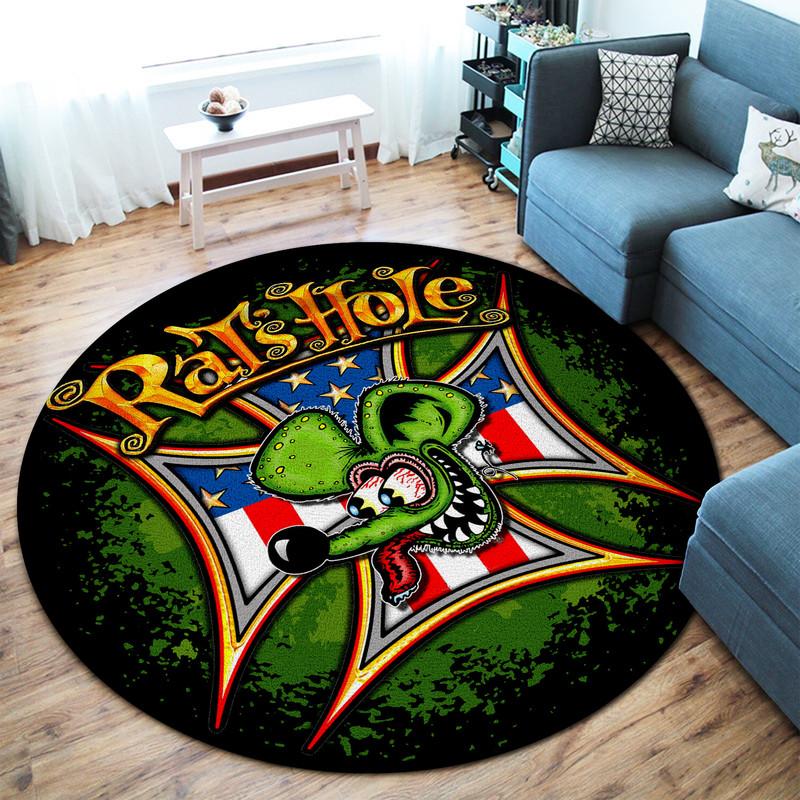 Rat's Hole Living Room Round Mat Circle Rug 07277