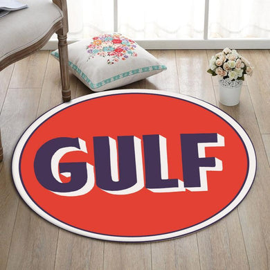 Lemans Living Room Round Mat Circle Rug Gulf Racing Lemans Steve Mcqueen 02252